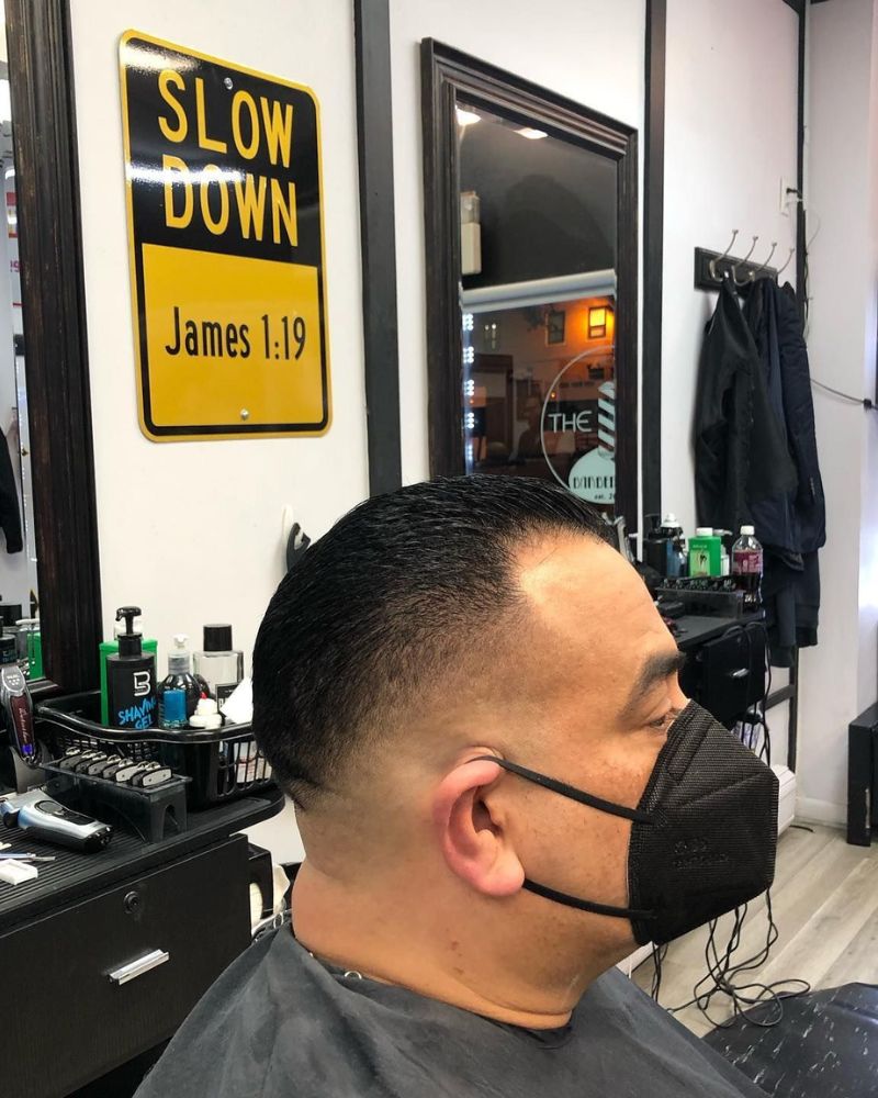 Low taper fade with clean neckline